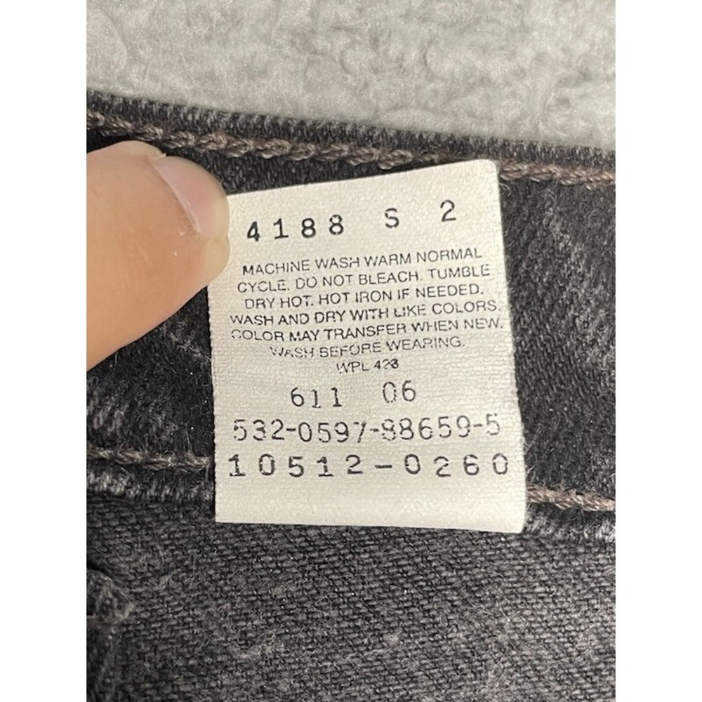 Vintage Levis 512 Jeans Womens Sz 13 JR M Black Slim Fit Tapered Leg Made In USA - Picture 4 of 16